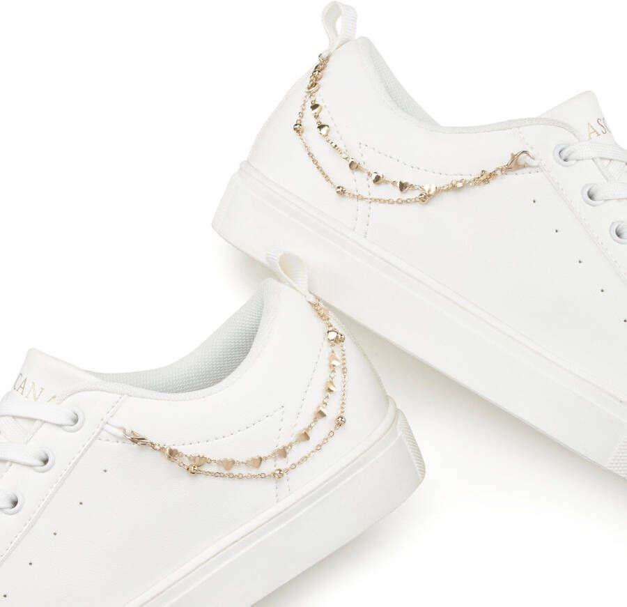 Lascana Sneakers modieus ketting-element veterschoenen vrijetijdsschoenen vegan