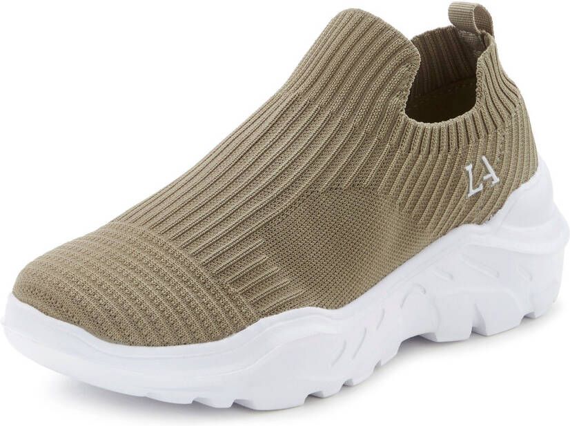 Lascana Sneakers Slip-on sneaker lage schoen slipper vrijetijdsschoen VEGAN