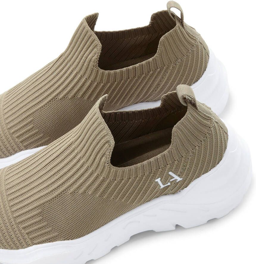 Lascana Sneakers Slip-on sneaker lage schoen slipper vrijetijdsschoen VEGAN