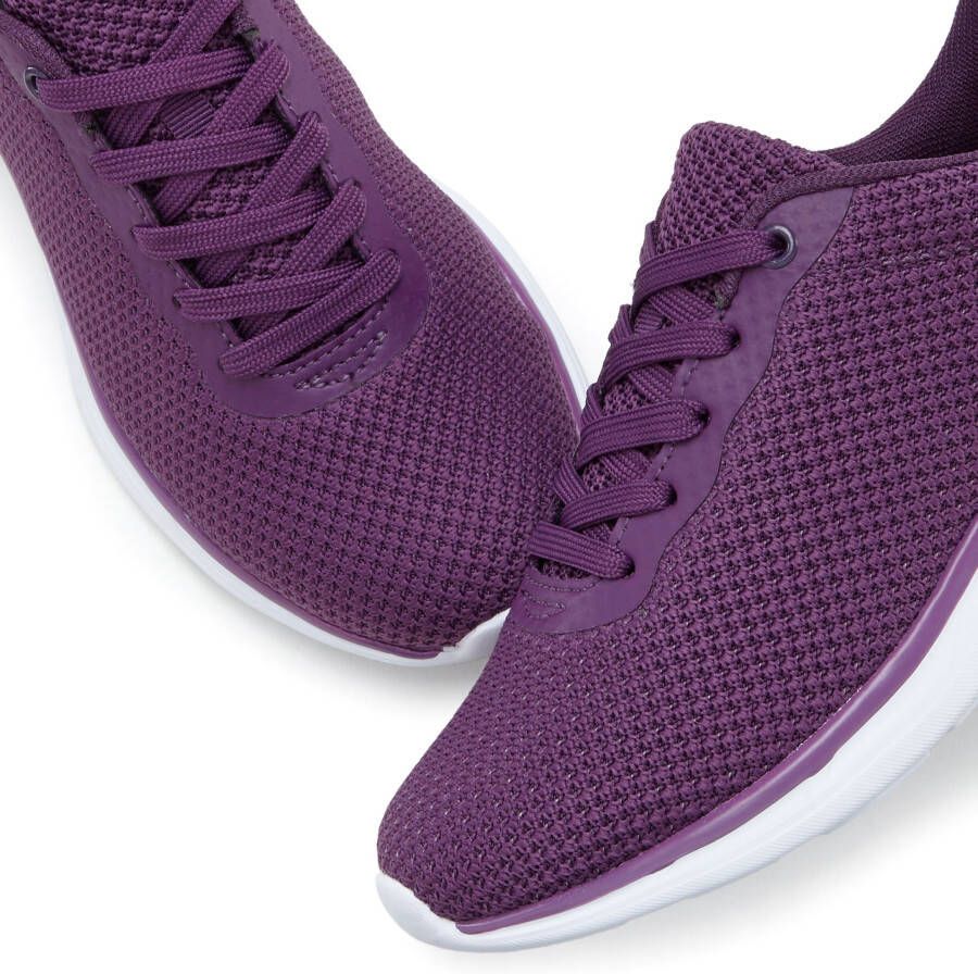 Lascana Sneakers Veterschoen lage schoen vrijetijdsschoen ultralicht VEGAN