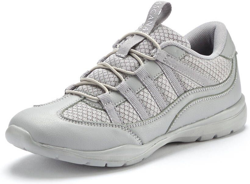 Lascana Sneakers Slip-On vrijetijdsschoen lage schoen met elastische veters VEGAN