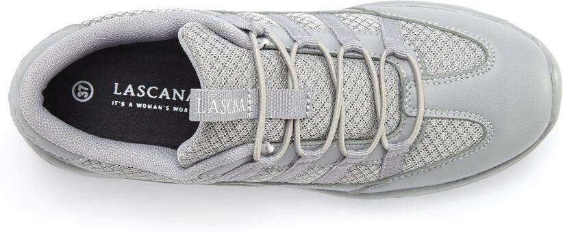 Lascana Sneakers Slip-On vrijetijdsschoen lage schoen met elastische veters VEGAN