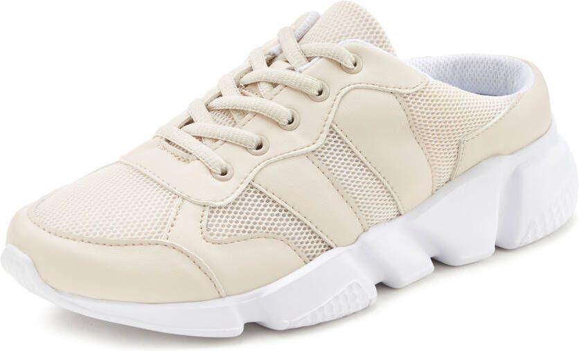 Lascana Sabots Sneakers Sneaker vrijetijdsschoen lage schoen van textiel VEGAN