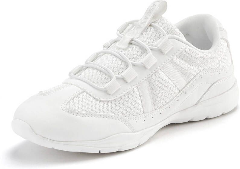 Lascana Sneakers Slip-On vrijetijdsschoen lage schoen met elastische veters VEGAN