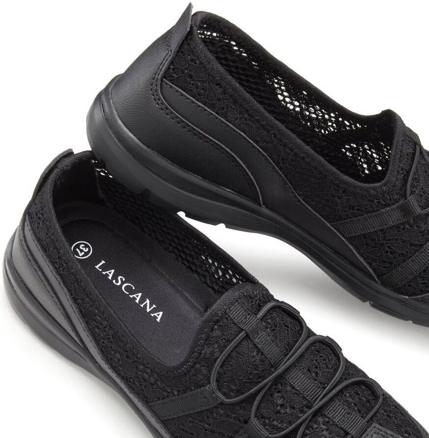 Lascana Sneakers Vrijetijdsschoen lage schoen lichte slipper slip-on sneaker VEGAN