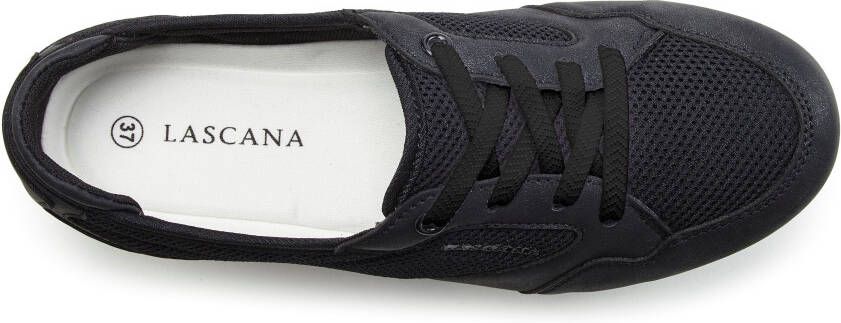 Lascana Sneakers Vrijetijdsschoen lage schoen in modieuze mesh-look VEGAN