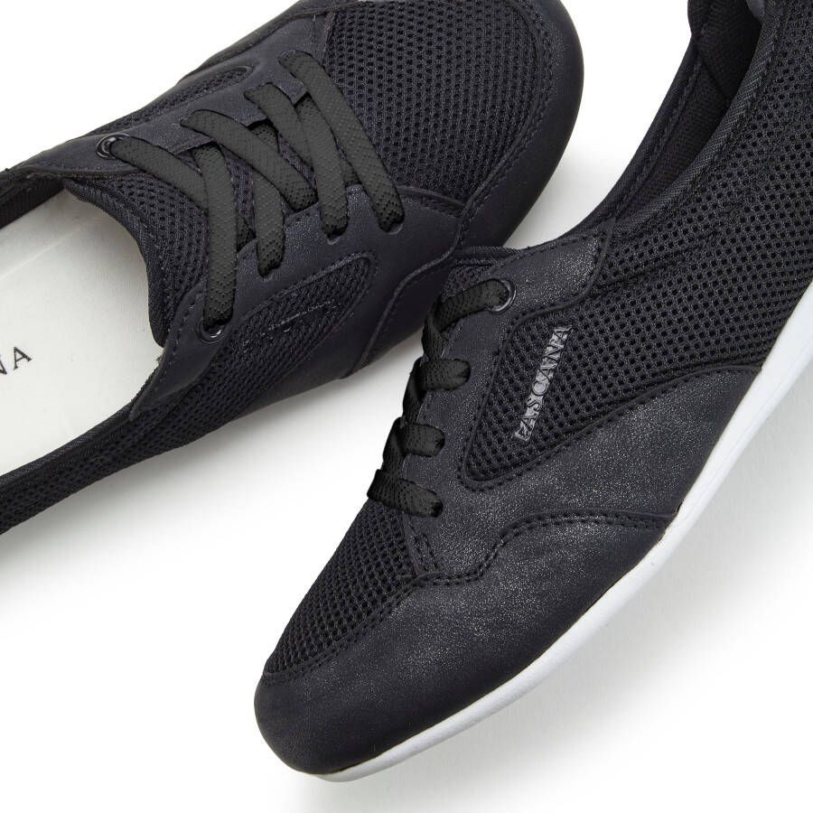 Lascana Sneakers Vrijetijdsschoen lage schoen in modieuze mesh-look VEGAN
