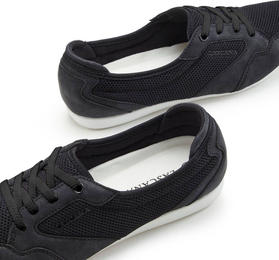 Lascana Sneakers Vrijetijdsschoen lage schoen in modieuze mesh-look VEGAN
