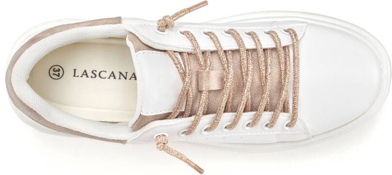 Lascana Sneakers Vrijetijdsschoenen Slip-On sneaker met metallic details vrijetijdsschoenen VEGAN