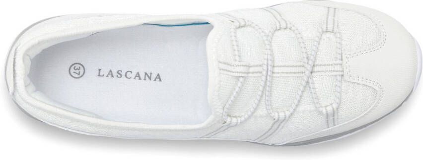 Lascana Sneakers Lage schoen vrijetijdsschoen slipper om in te stappen met elastische veters vegan