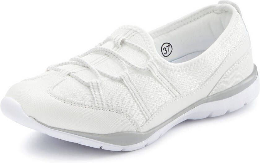 Lascana Sneakers Lage schoen vrijetijdsschoen slipper om in te stappen met elastische veters vegan