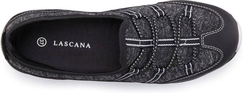 Lascana Sneakers Lage schoen vrijetijdsschoen slipper om in te stappen met elastische veters vegan