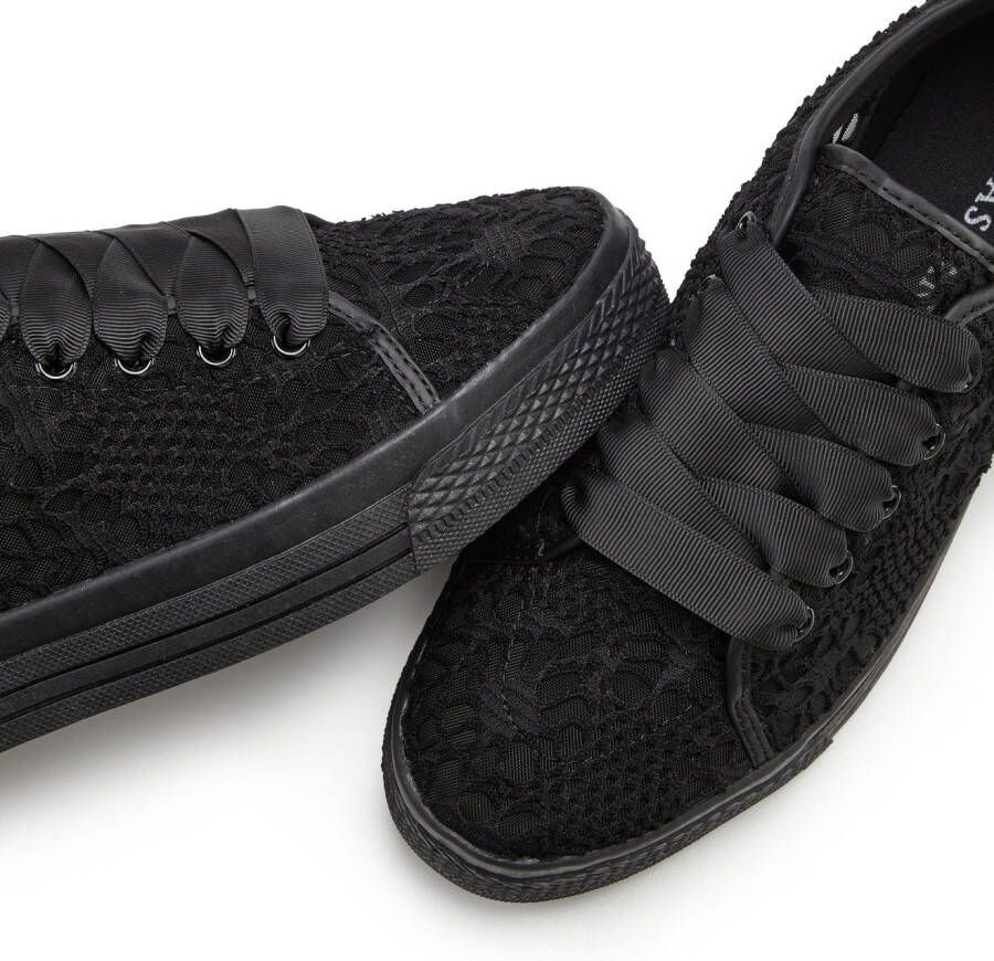 Lascana Sneakers met lichte plateausole en punt veterschoenen vrijetijdsschoenen