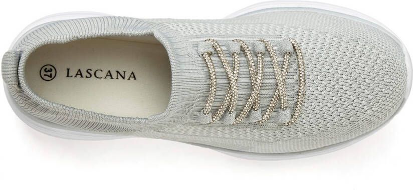 Lascana Sneakers met modieuze glinsterende veters vegan