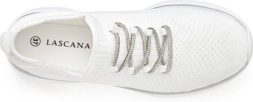 Lascana Sneakers met modieuze glinsterende veters vegan