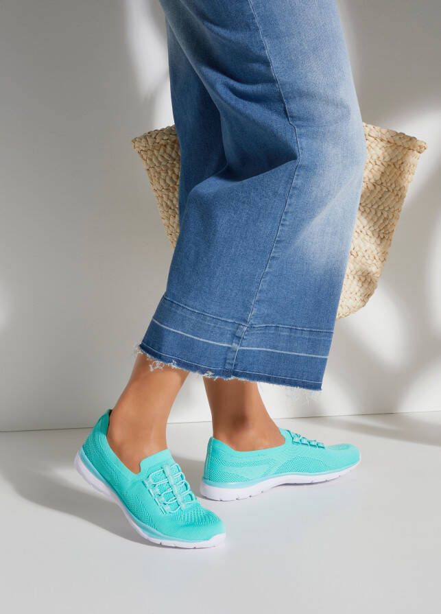 Lascana Sneakers Slippers lage schoenen om in te schieten licht meshmateriaal VEGAN