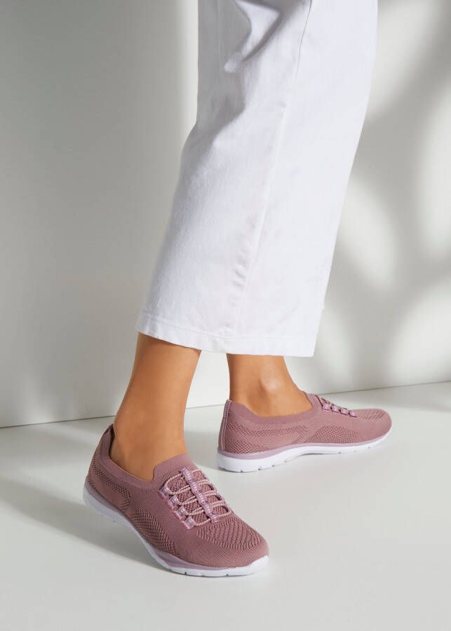 Lascana Sneakers Slippers lage schoenen om in te schieten licht meshmateriaal VEGAN