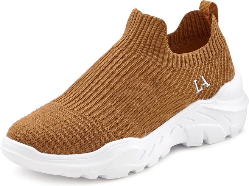 Lascana Sneakers Slip-on sneaker lage schoen slipper vrijetijdsschoen VEGAN