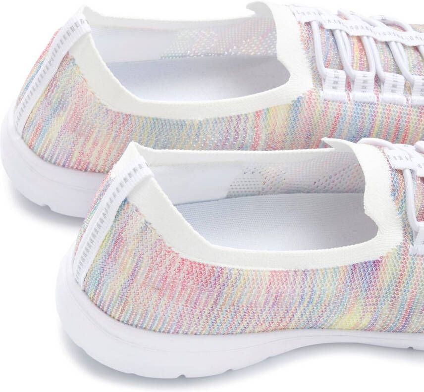 Lascana Sneakers Slipper halfschoen licht mesh materiaal om in te stappen met elastische veters vegan