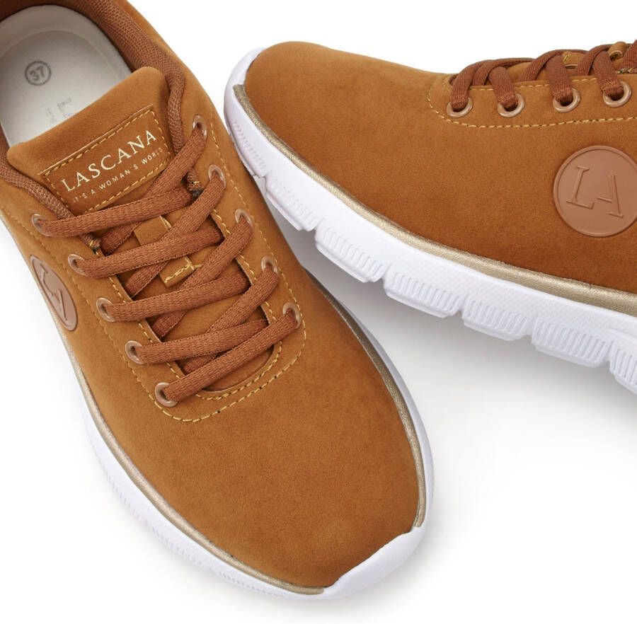 Lascana Sneakers onderhoudsvriendelijk ultralicht veterschoenen vrijetijdsschoenen vegan