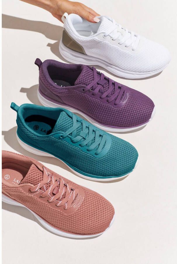 Lascana Sneakers Veterschoen lage schoen vrijetijdsschoen ultralicht VEGAN