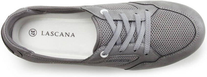 Lascana Sneakers Vrijetijdsschoen lage schoen in modieuze mesh-look VEGAN