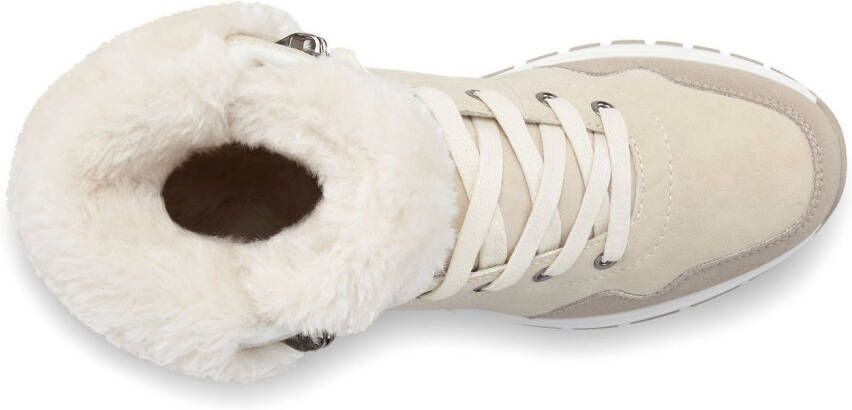 Lascana Winterlaarsjes High top sneaker veterschoen boots laars van waterafstotend materiaal met warmfutter vegan