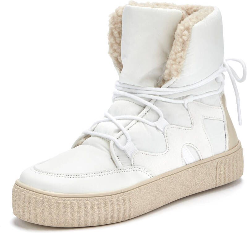 Lascana Winterlaarzen met warme voering snowboots veterschoenen winterlaarzen