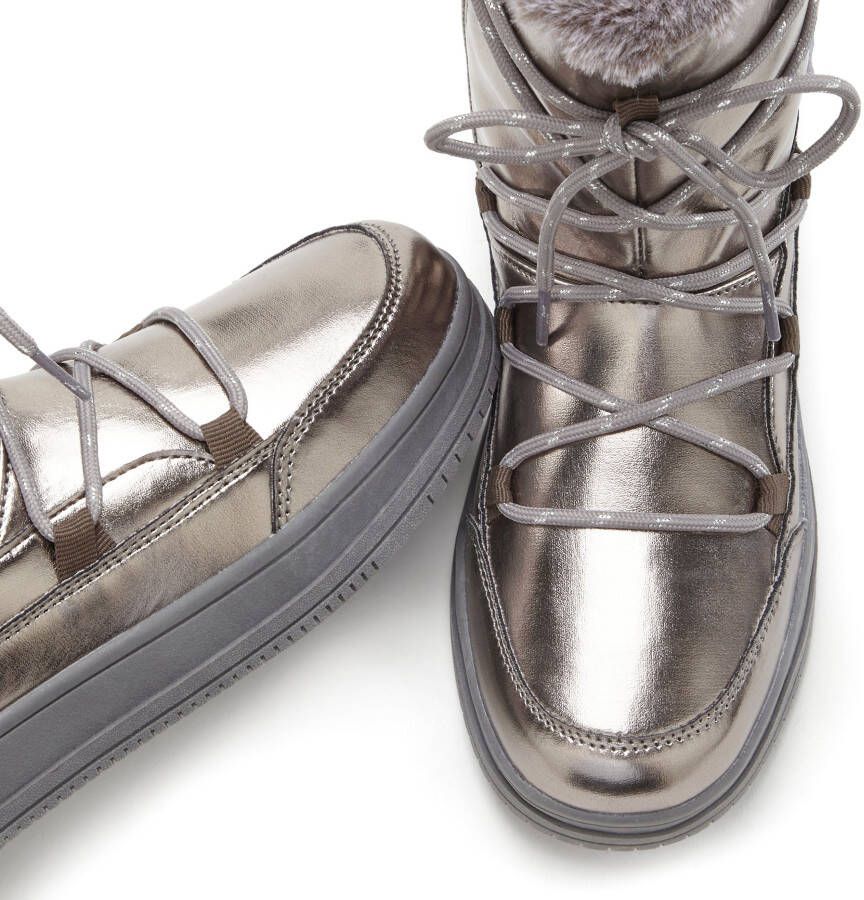 Lascana Winterlaarzen met warm voering & glitterdetail snowboots winterlaarzen enkellaars