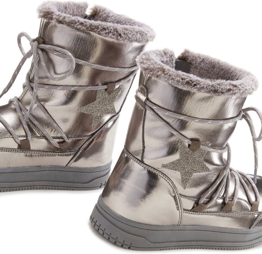 Lascana Winterlaarzen met warm voering & glitterdetail snowboots winterlaarzen enkellaars
