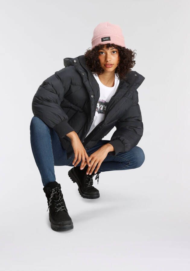 Levi's Hoge veterschoenen SOVI QUILTED met logo op de hiel