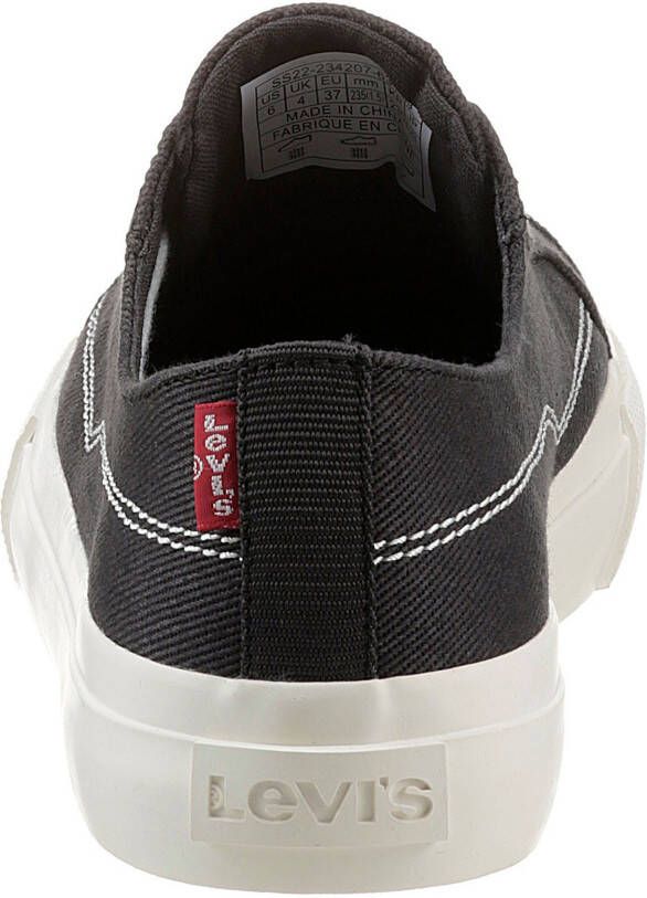 Levi's Plateausneakers DECON LACE S met contrastnaden vrijetijdsschoen lage schoen veterschoen