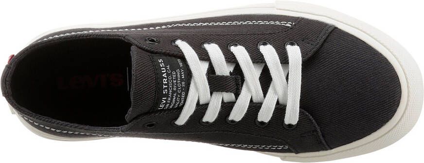 Levi's Plateausneakers DECON LACE S met contrastnaden vrijetijdsschoen lage schoen veterschoen