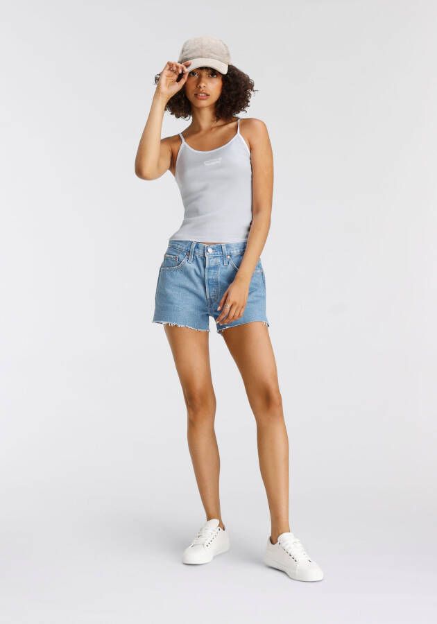 Levi's Plateausneakers Woodward S met levi s opdruk vrijetijdsschoen halfhoge schoen veterschoen