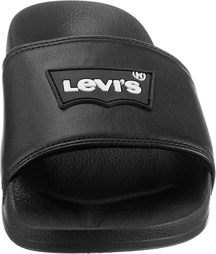 Levi's Slippers JUNE BATWING PATCH S plateau zomerschoen slippers met contrast-logo-opdruk