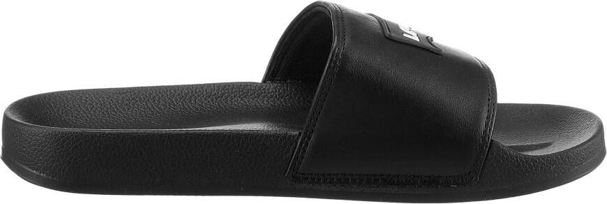 Levi's Slippers JUNE BATWING PATCH S plateau zomerschoen slippers met contrast-logo-opdruk