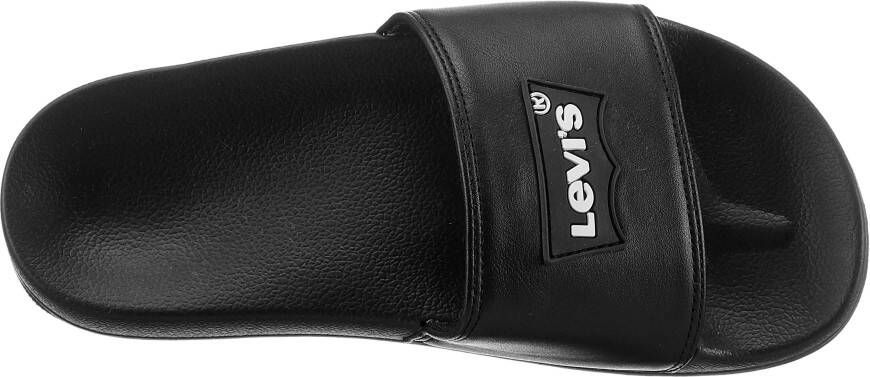 Levi's Slippers JUNE BATWING PATCH S plateau zomerschoen slippers met contrast-logo-opdruk