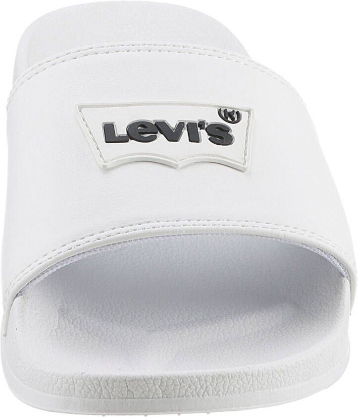 Levi's Slippers JUNE BATWING PATCH S plateau zomerschoen slippers met contrast-logo-opdruk