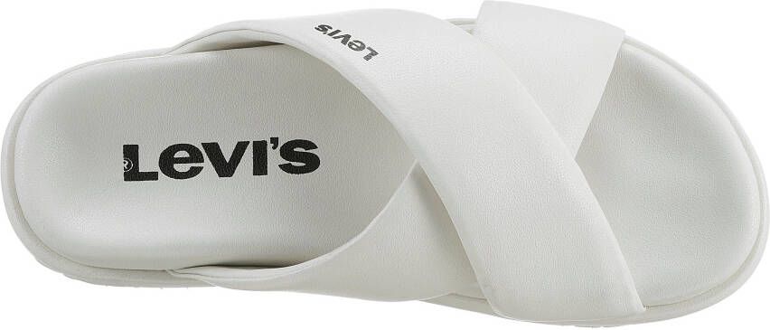 Levi's Slippers Lydia met logoprint opzij