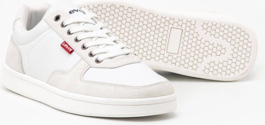 Levi's Sneakers REECE met rood label vrijetijdsschoen halfhoge schoen veterschoen