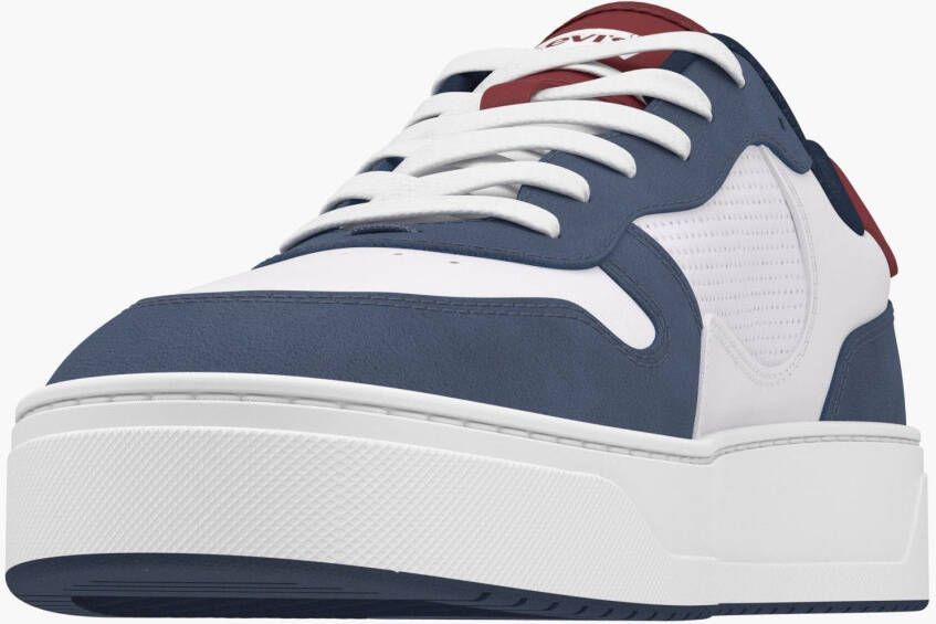 Levi's Sneakers Piper modieuze contrastafwerkingen vrijetijdsschoen lage schoen veterschoen
