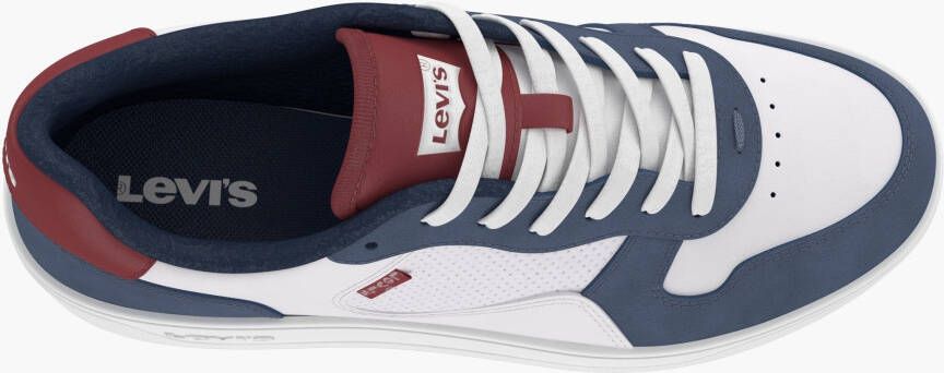 Levi's Sneakers Piper modieuze contrastafwerkingen vrijetijdsschoen lage schoen veterschoen