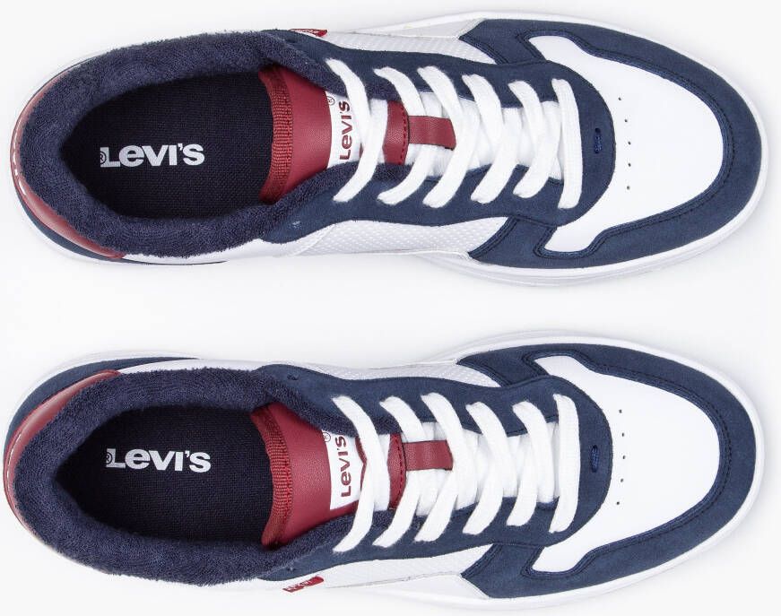 Levi's Sneakers Piper modieuze contrastafwerkingen vrijetijdsschoen lage schoen veterschoen
