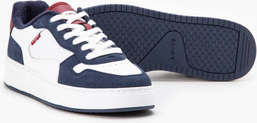 Levi's Sneakers Piper modieuze contrastafwerkingen vrijetijdsschoen lage schoen veterschoen