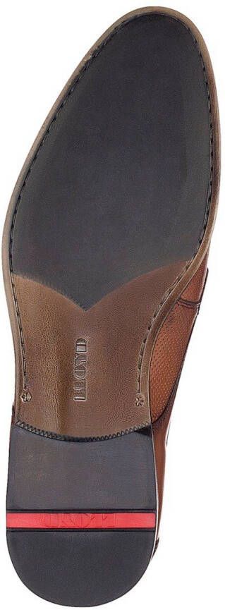 Lloyd Veterschoenen Levin met modieuze embossing vrijetijdsschoen halfhoge schoen veterschoen