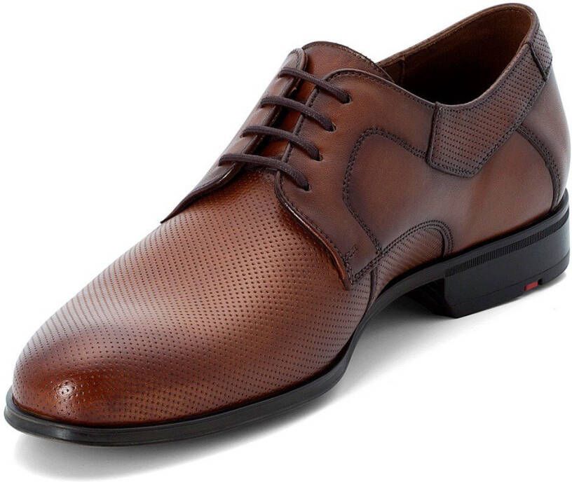 Lloyd Veterschoenen Levin met modieuze embossing vrijetijdsschoen halfhoge schoen veterschoen