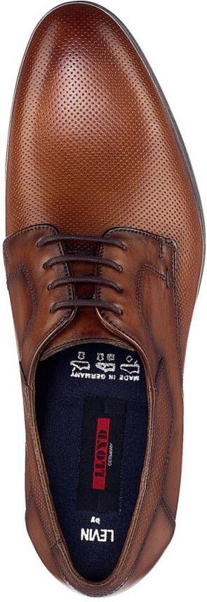Lloyd Veterschoenen Levin met modieuze embossing vrijetijdsschoen halfhoge schoen veterschoen