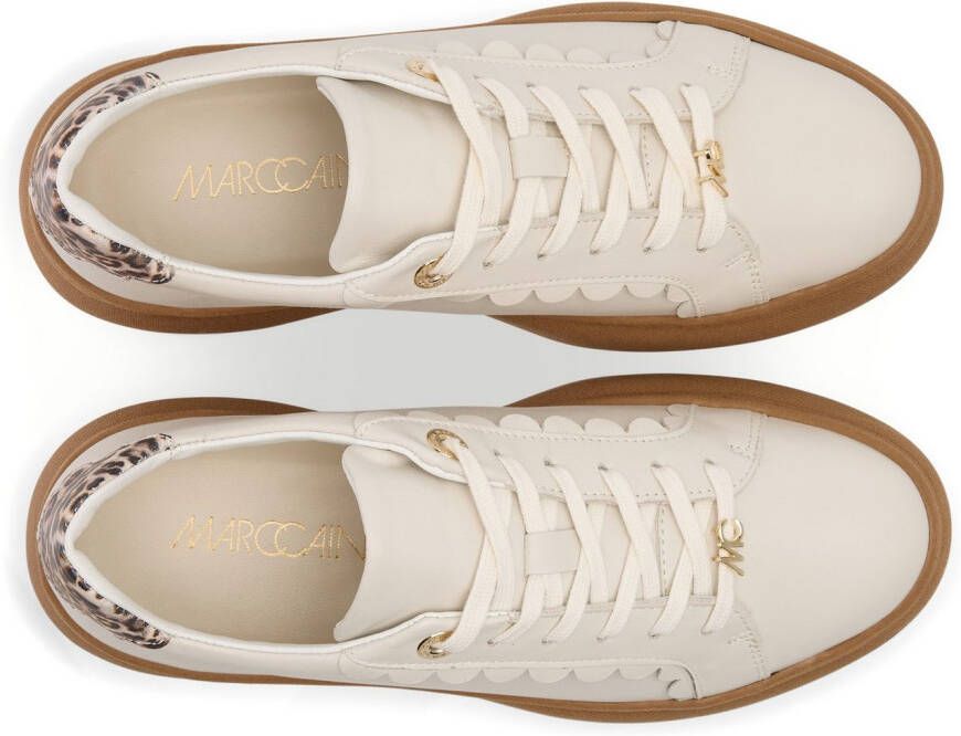 Marc Cain Plateausneakers Happy Classics chunky sneaker retro sneaker met modieuze hak in dierenlook