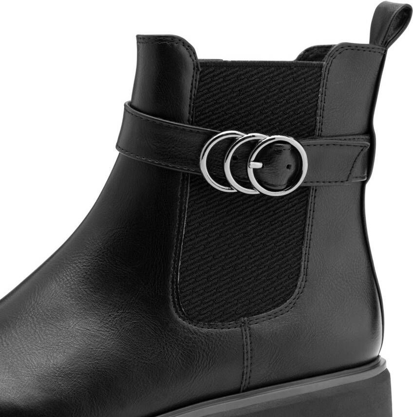 Marco Tozzi Chelsea-boots blokhak enkellaarsjes met mooie siergesp - Foto 3