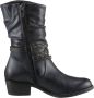 Marco Tozzi Cowboy laars blokhak korte laarzen westernlaarsjes met gevlochten decoratieve bandjes - Thumbnail 7